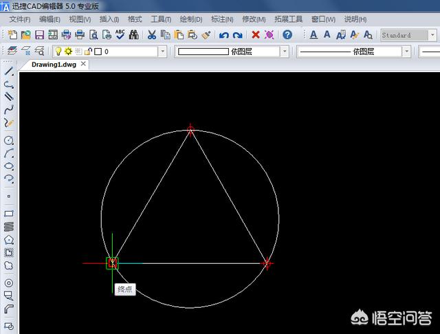 cad三角形怎么画,CAD里如何画等角三角形？